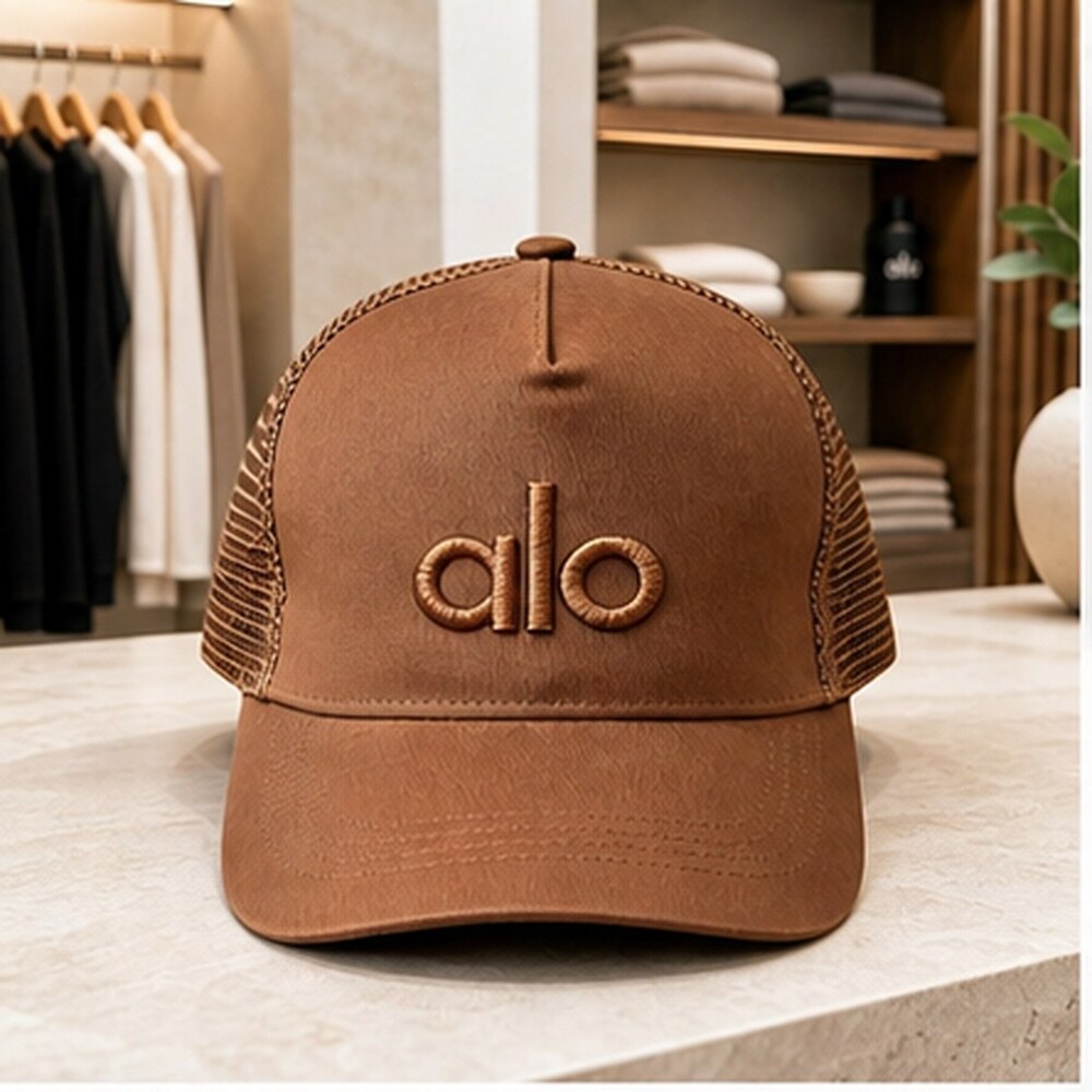 ALO Yoga Modern Brown Athletic Style Mesh Cap